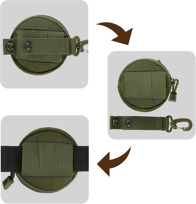 FRTKK 2 Pack Tactical Compact EDC Pouches Military Molle Utility Pouch Accessories Organizer Pouch Coin Purse Keychain Pocket Credit Card Holder Waist Pack - Image 4